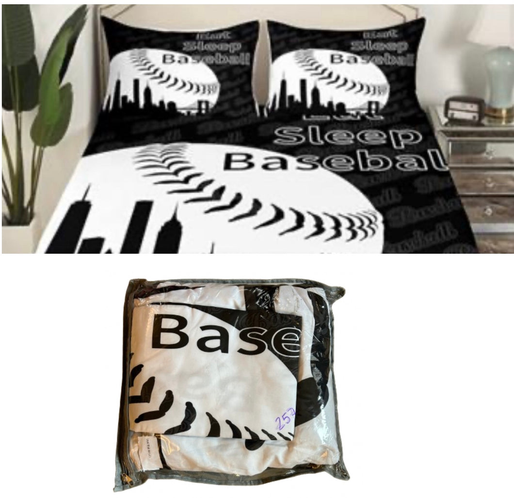 NEW black & white twin Pillowcase/top & fitted