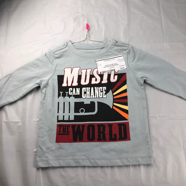 Gymboree NWT gray music can change the Wor - size 12 months