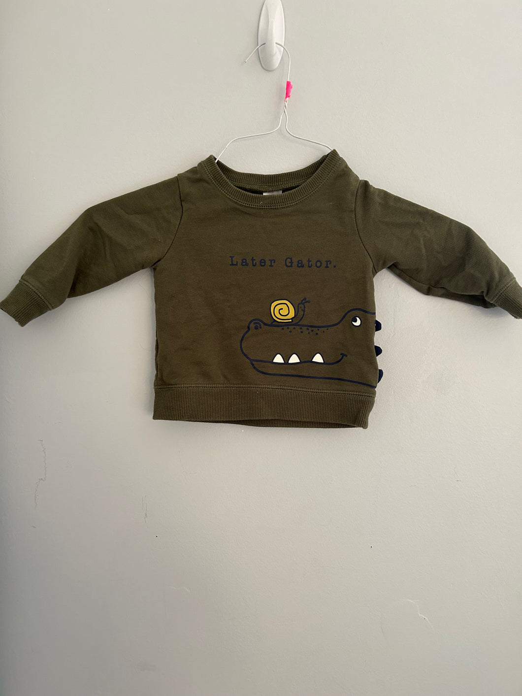 Carter's later gator sweatshirt - size 12 months