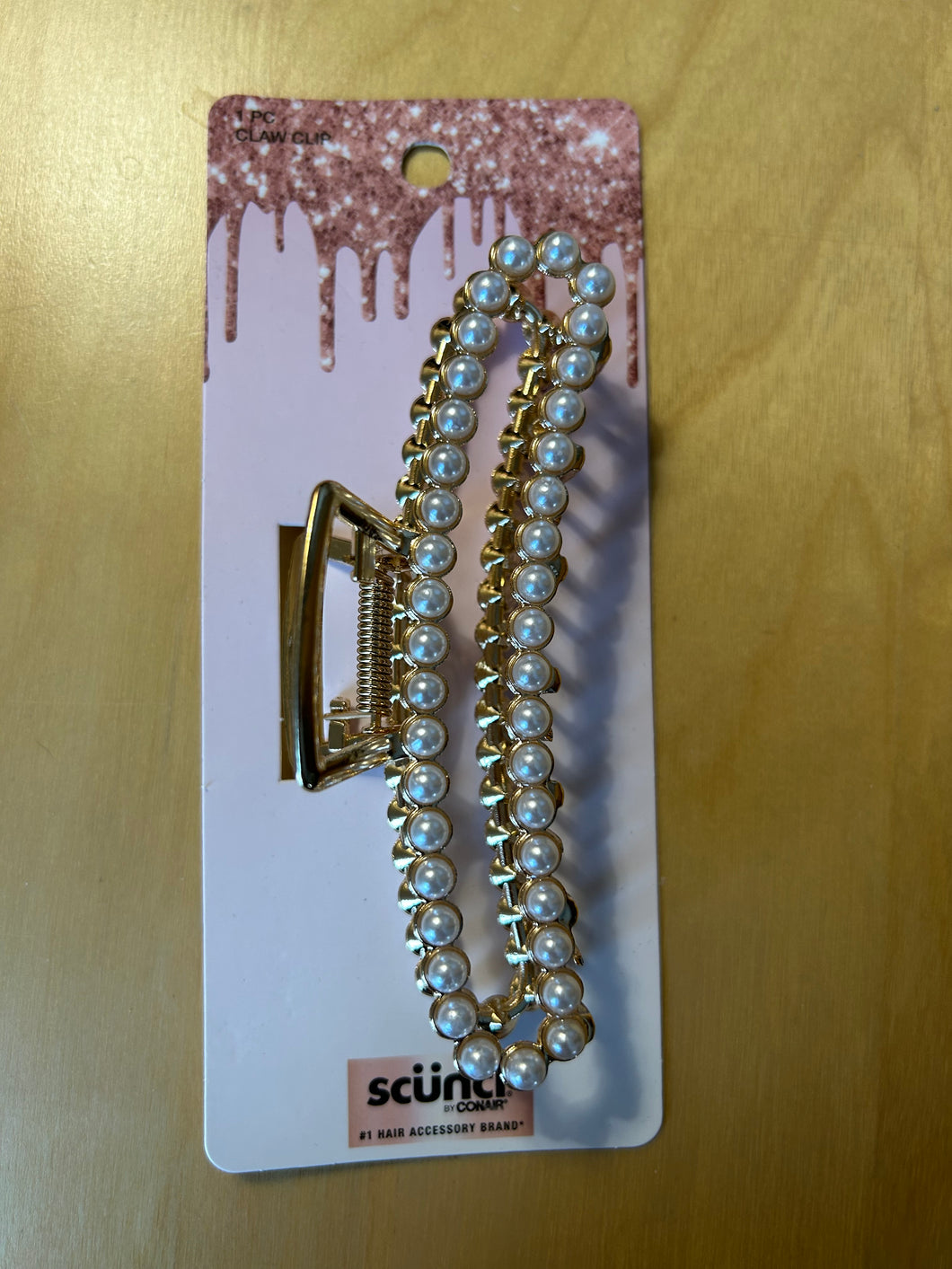 NEW Scunci fancy - Large gold & pearl