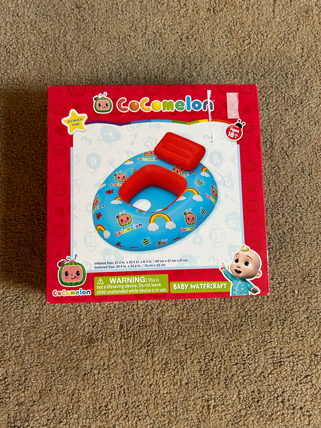 NEW Cocomelon floatie 27.2 in x 22.4 x 8.3