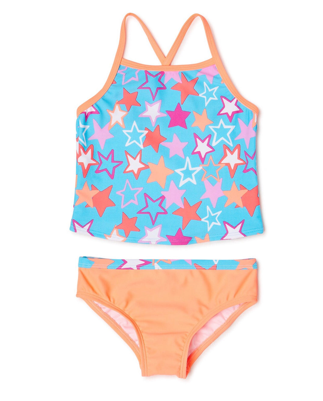 NEWI 2pc Orange w/ Stars swimsuit - size 12 months