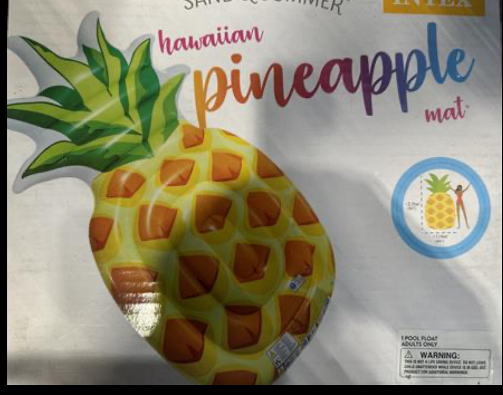 New! Intex Inflatable Pineapple Pool Mat, 83