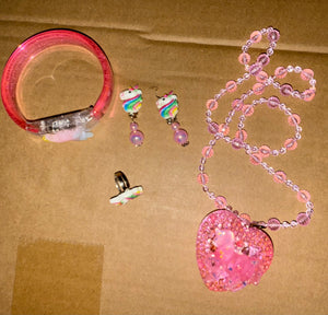 NEW Unicorn Necklace Bracelet Clip On Earring