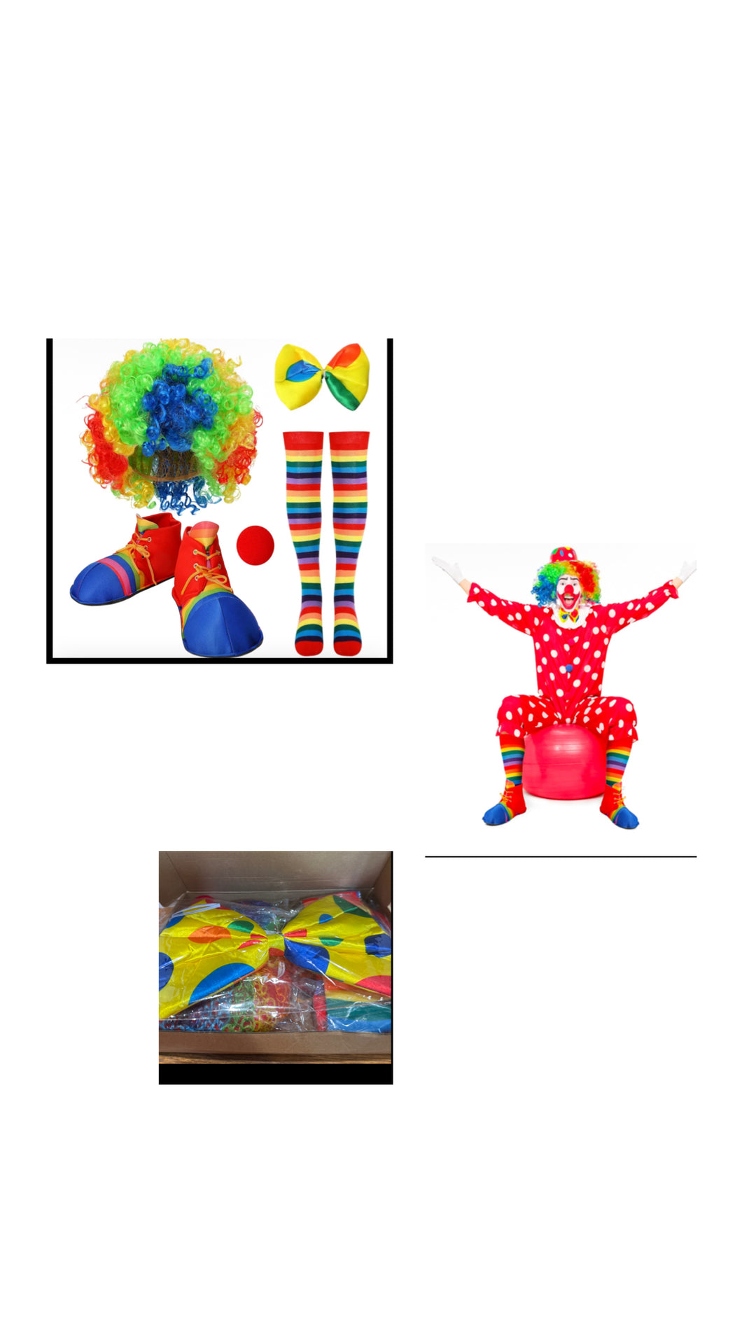 NEW! CLOWN COSTUME Size Medium Adult