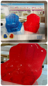 New! Transparent Inflatable Red Chair