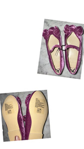 Nwot  Janie and Jack Velvet Ballet Shoes - size Shoes: Youth 6