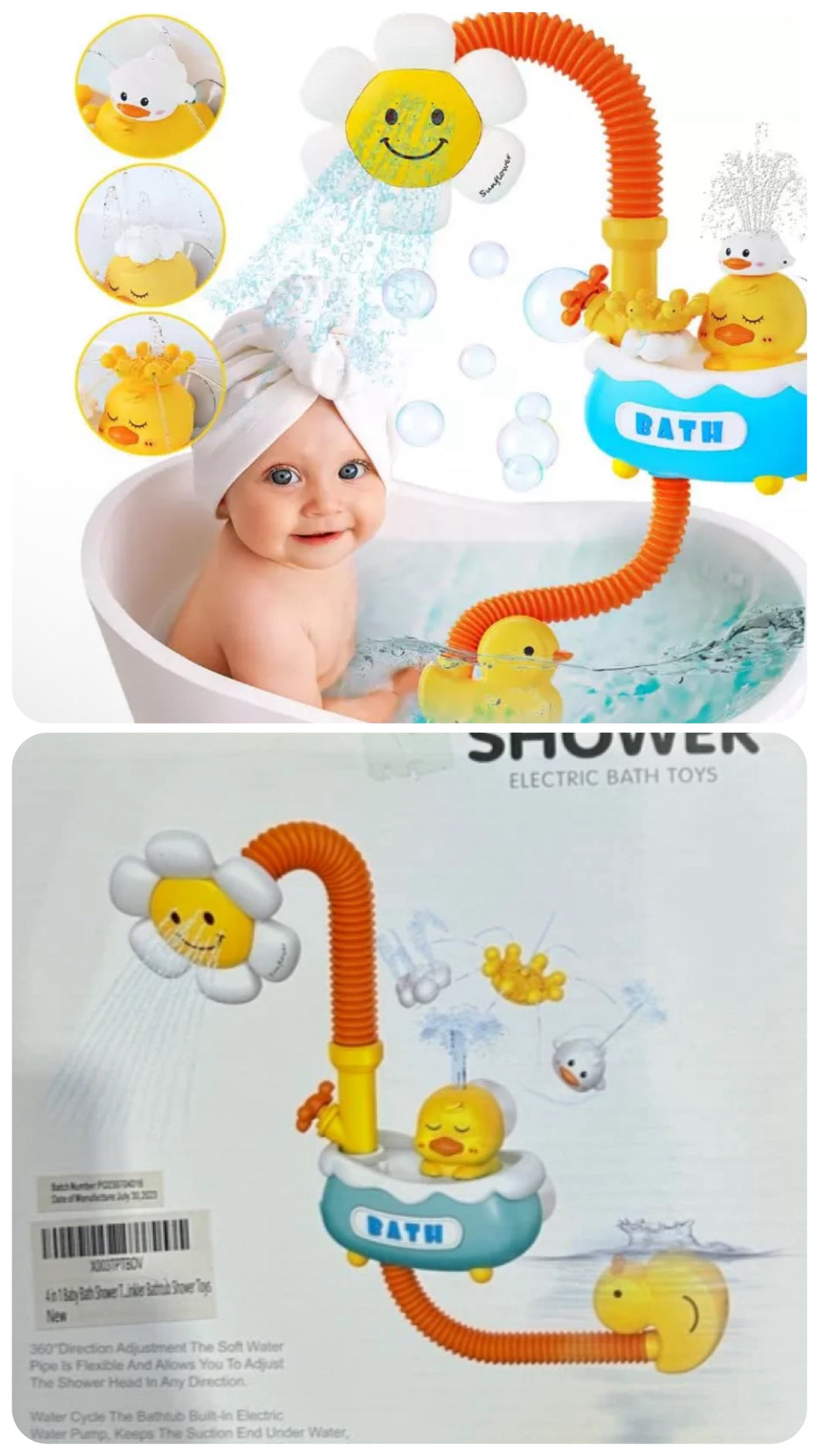 New! Vatos Bath Toy w/ shower