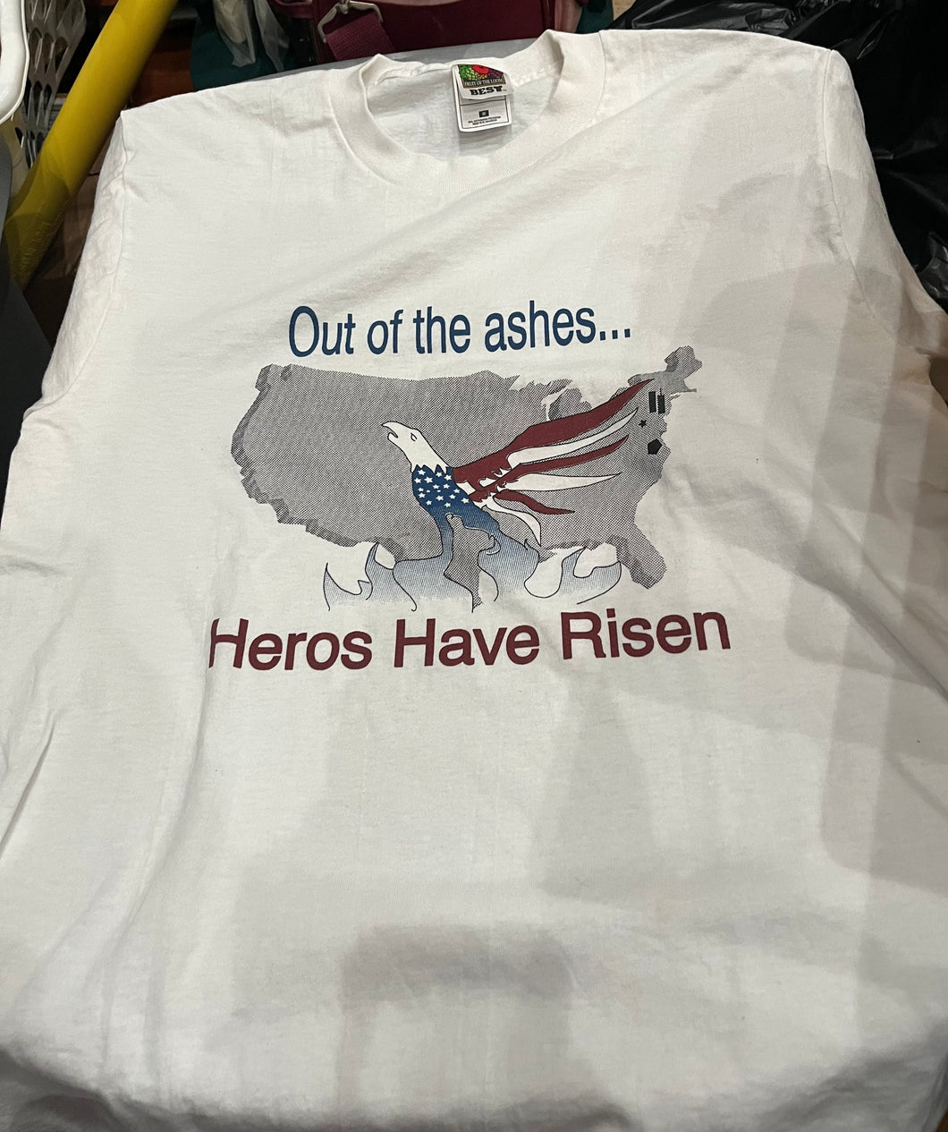 Out of the Ashes SS Wh Tee Shirt - size Medium