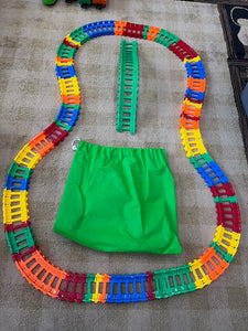 Multi Colored Flexible Train Track w Bag