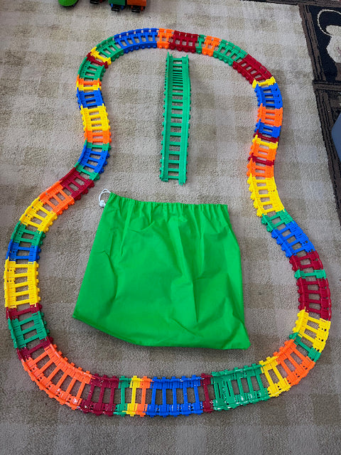 Multi Colored Flexible Train Track w Bag