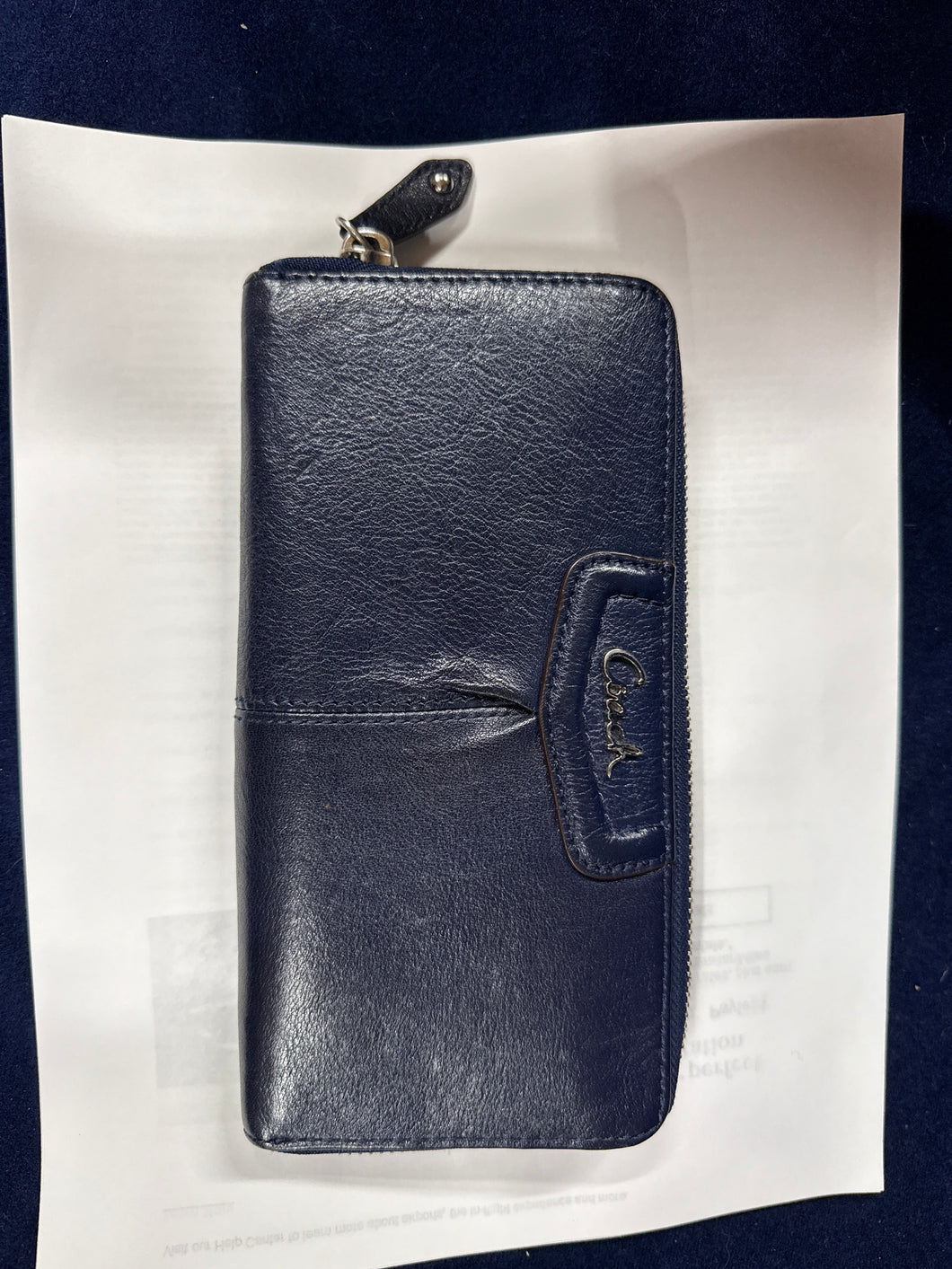 Coach Navy Leather Wallet