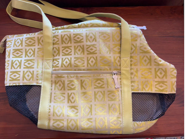 Small Dog Cat Purse w Pocket & Inside Tether