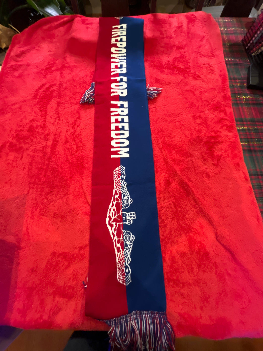 Red/Bl Firepower for Freedom Scarf