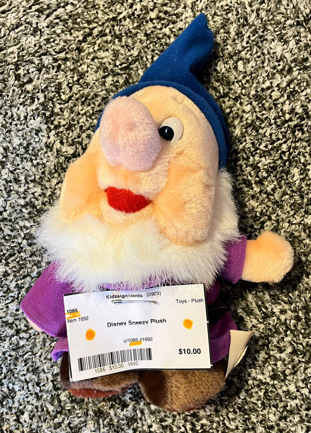 Disney Sneezy Plush