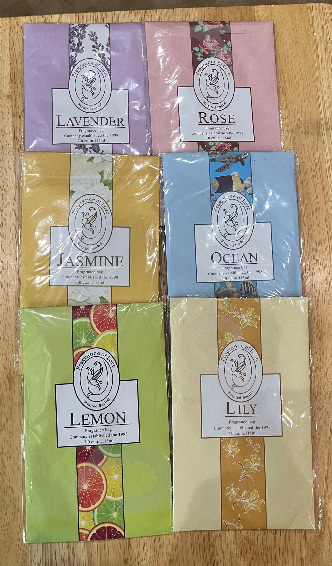 Set of 6 Scent Bags Great for Drawers!
