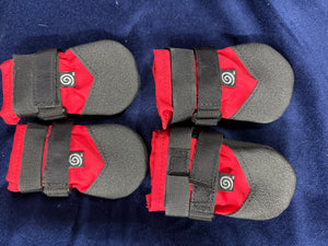Red/Blk Rain Booties for Medium To Large Dog