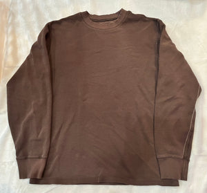 Old Navy Brn LS Thermal Knit Shirt - size Large