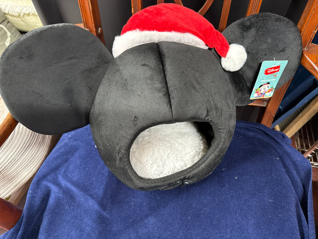 New Christmas Mickey Sm Animal Bed w Cushion