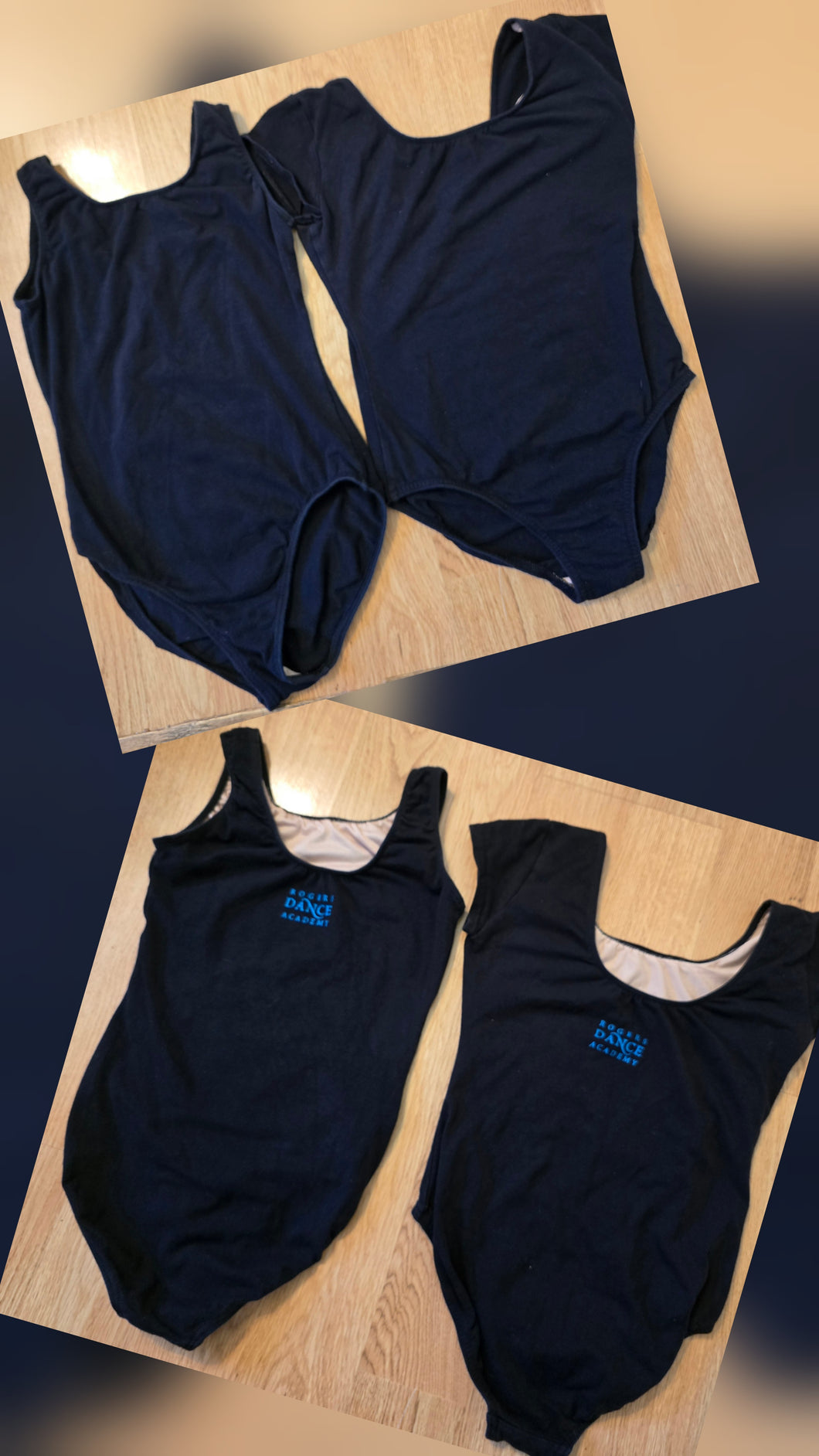 2 RDA blk leotards fits like a child large - size Large