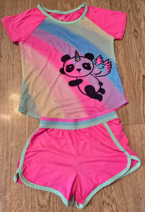 2 pc summer pj set Pk panda - size 6