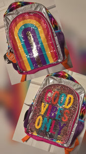 NWT Backpack - WN Rainbow - sequins