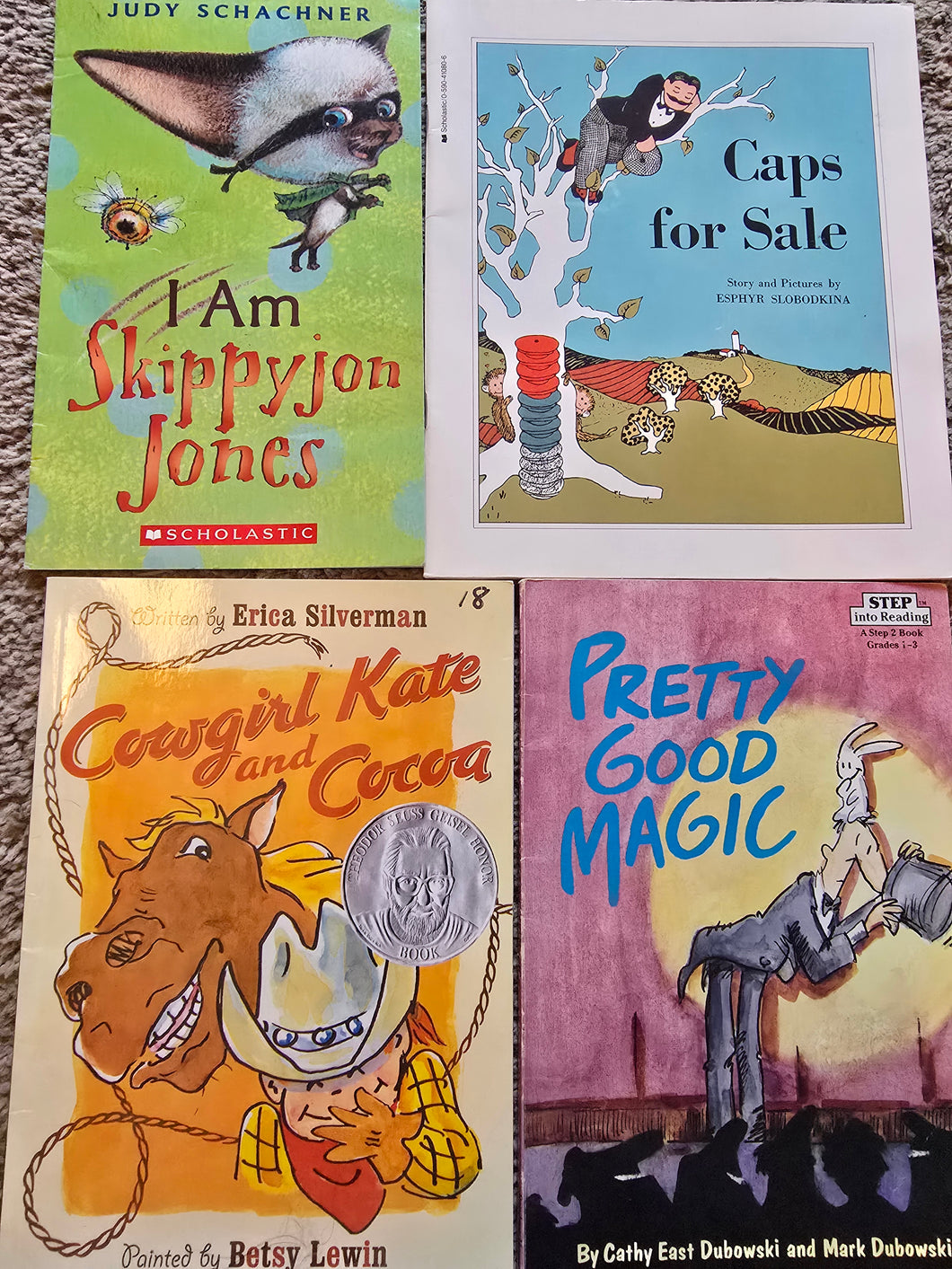 4 easy reader books Caps/Magic/Kate/Jones