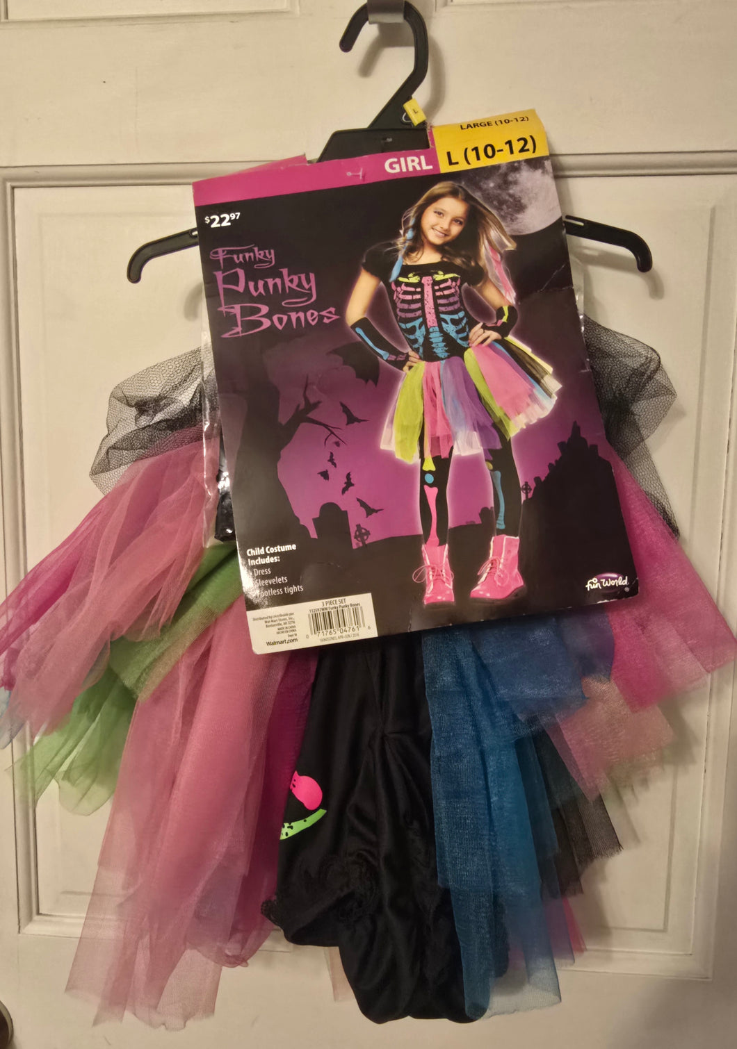 Funky Punky Bones - new Blk/pk/blu/grn - size 10