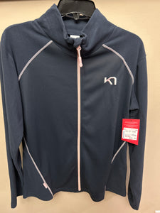 Kari (Ski Wear) - NWT grey/pink fullzip fleece - size X-Large