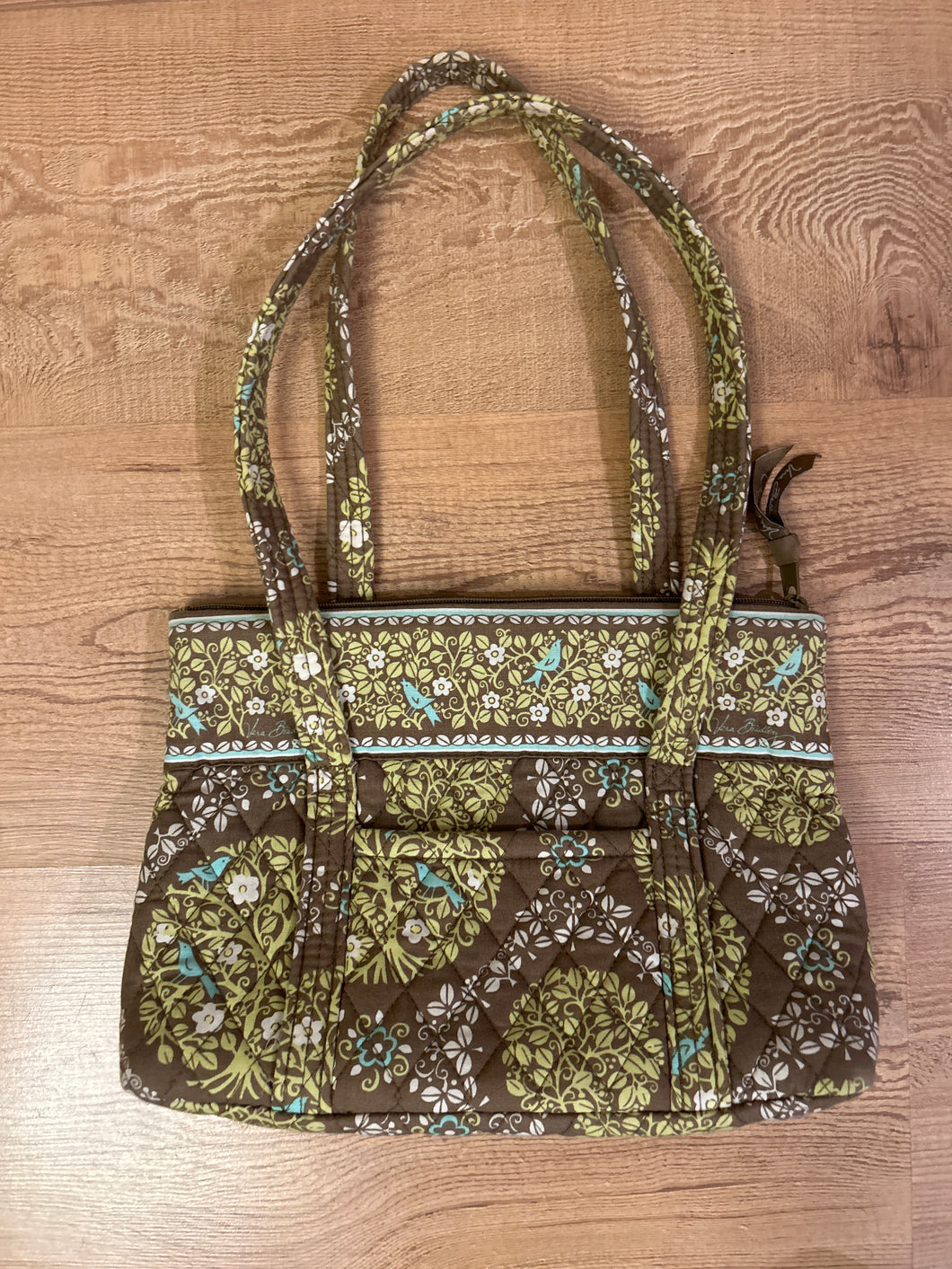 Vera Bradley Tan floral bag (8''X11)