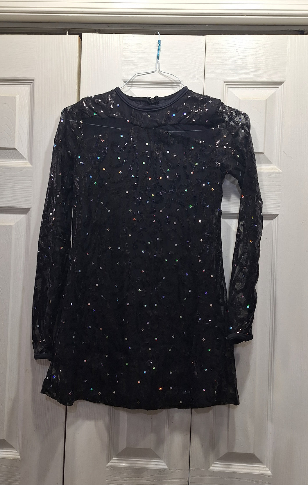 WEISSMAN BLACK SEQUIN TAP/JAZZ COSTUME SZMA - size Medium