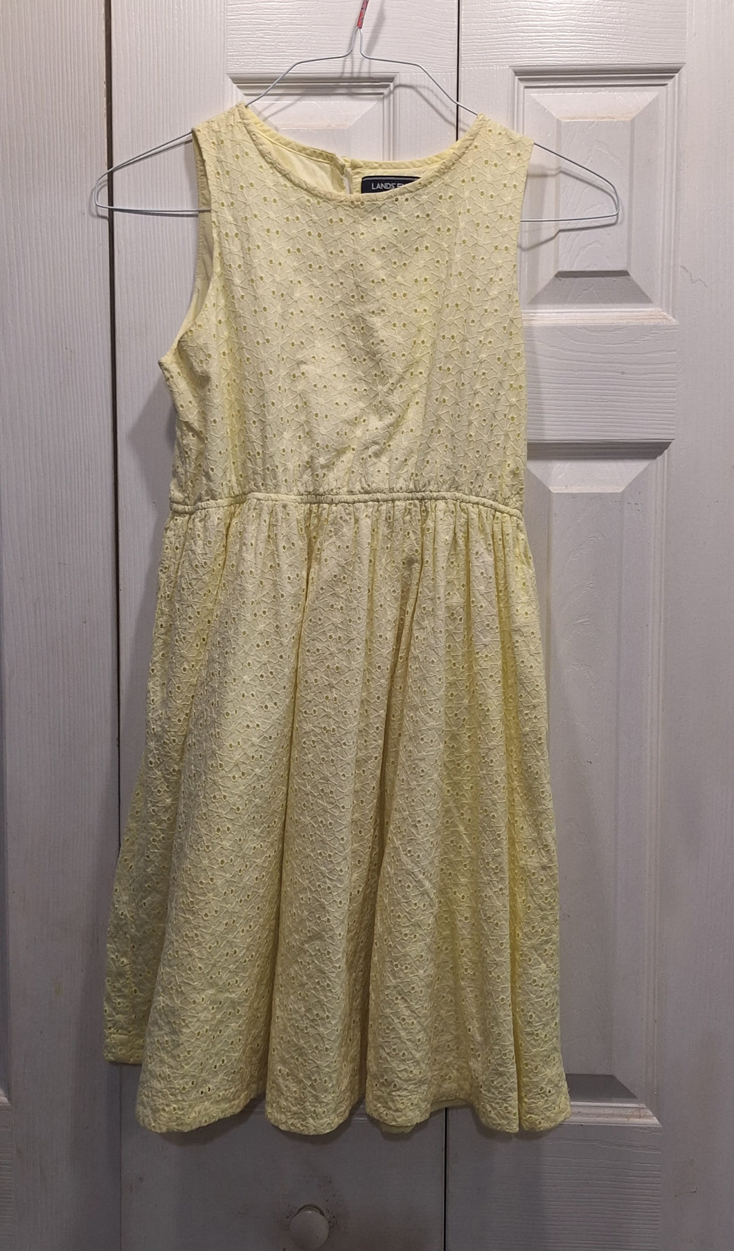 LANDS END YELLOW DRESS FULL SKIRT - size 12