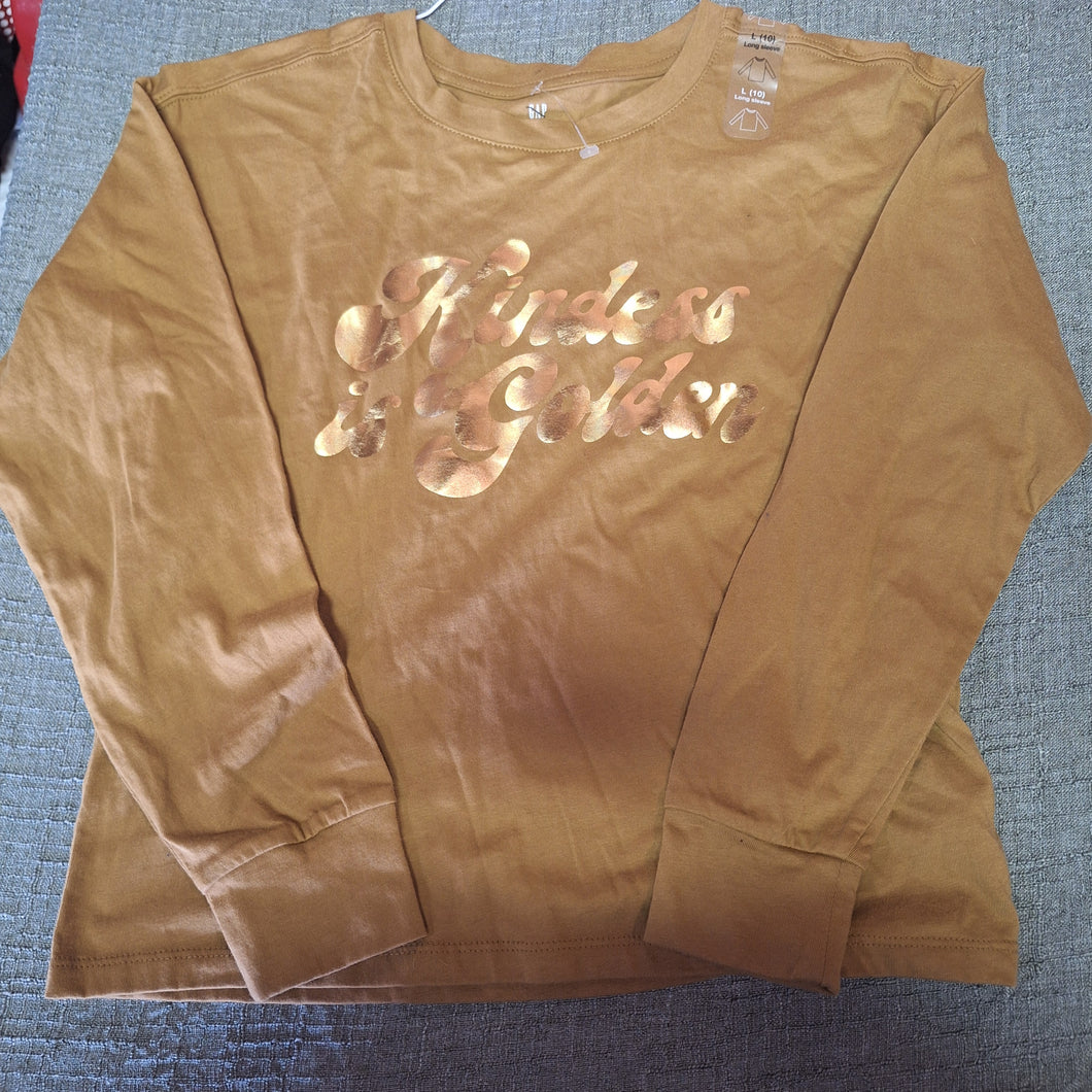 NWT GAP GOLD KINDNESS IS GOLDEN SIZE LARGE - size 10