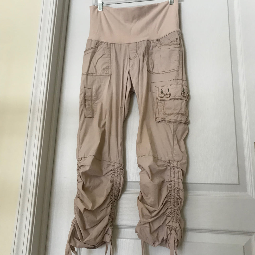 Old Navy khaki ruched leg capris - comfy&cute! - size X-Small