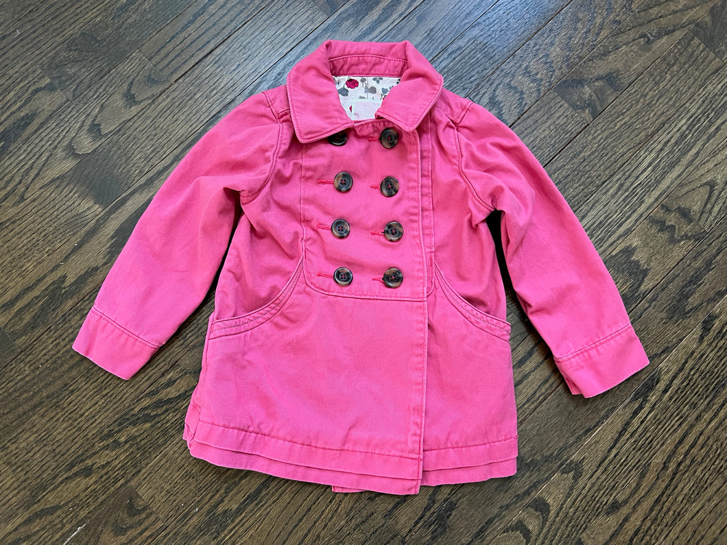 Old Navy pink twill trench coat - like new! - size 2T