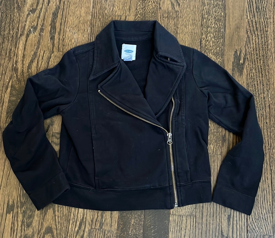 Old Navy fleece moto jacket - size 8