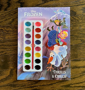 New! Frozen coloring book w/water paints
