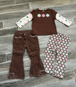 EUC! Gymboree snowflake 3 pc lot - size 3/3T