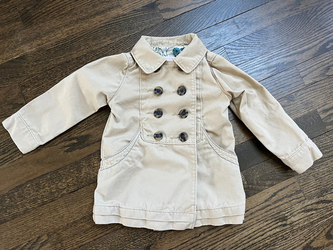 Old Navy tan twill trench coat - like new! - size 2T