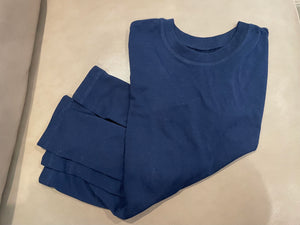 Lands End Sleep Top Navy Long Sleeve - size 12