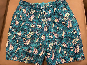 Cat & Jack Swim Trunks Shark Teal - size 10