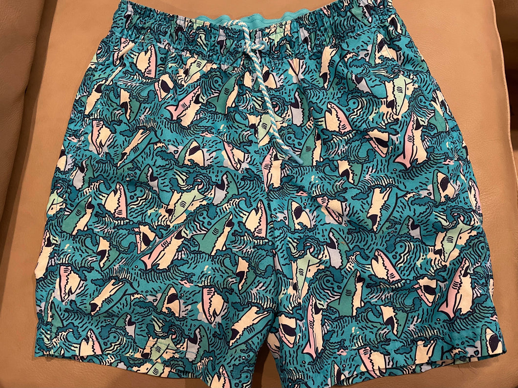 Cat & Jack Swim Trunks Shark Teal - size 10