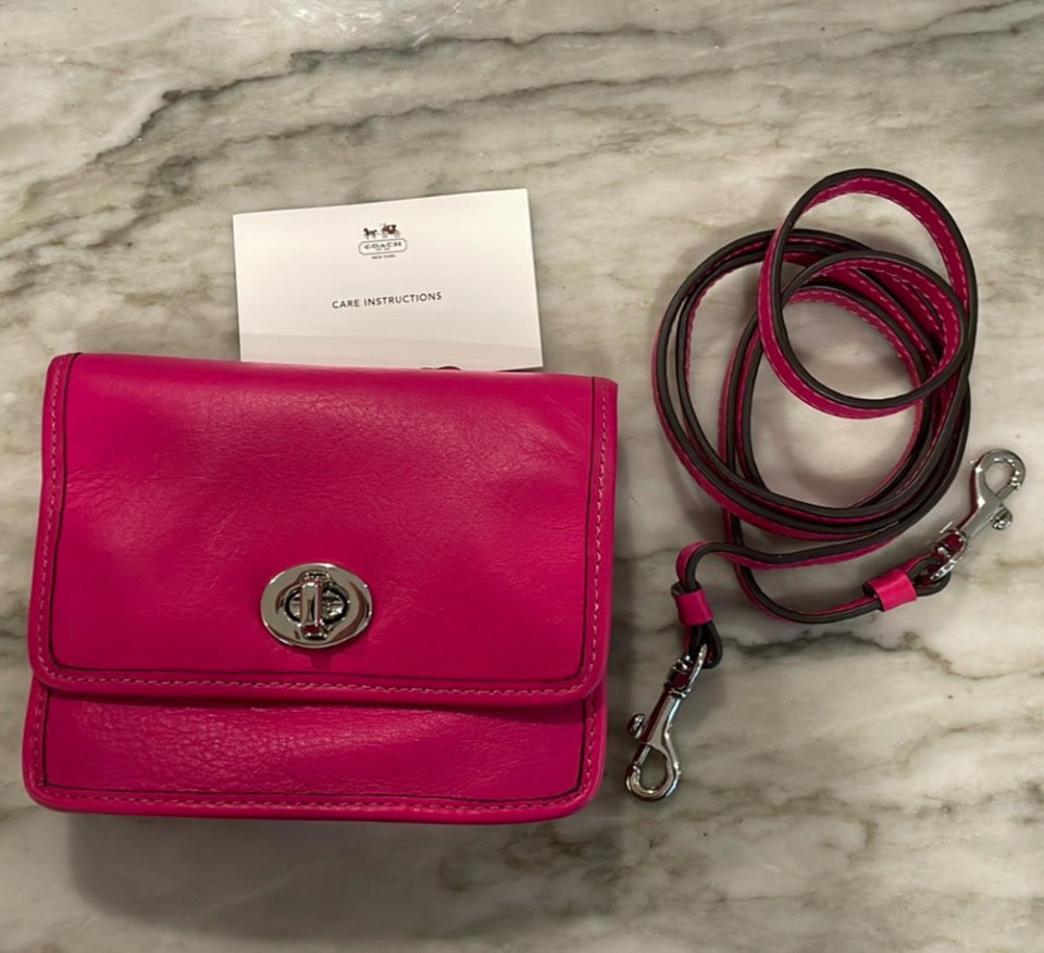 Coach Leather Legacy Pnk Mini Crsbdy NEW 6x5