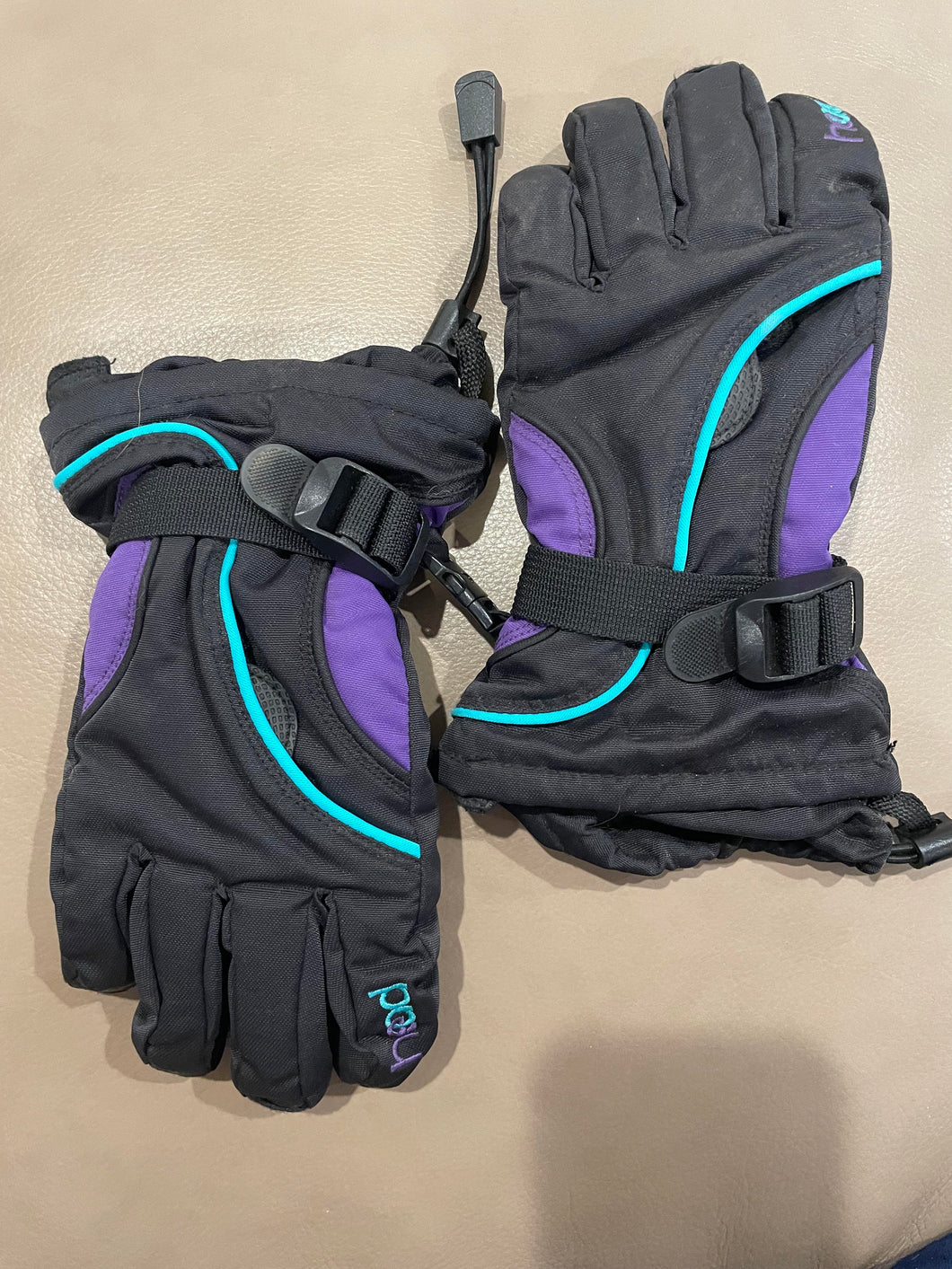 Head Snow Gloves Medium Pocket Warmer Bk Prl Tel