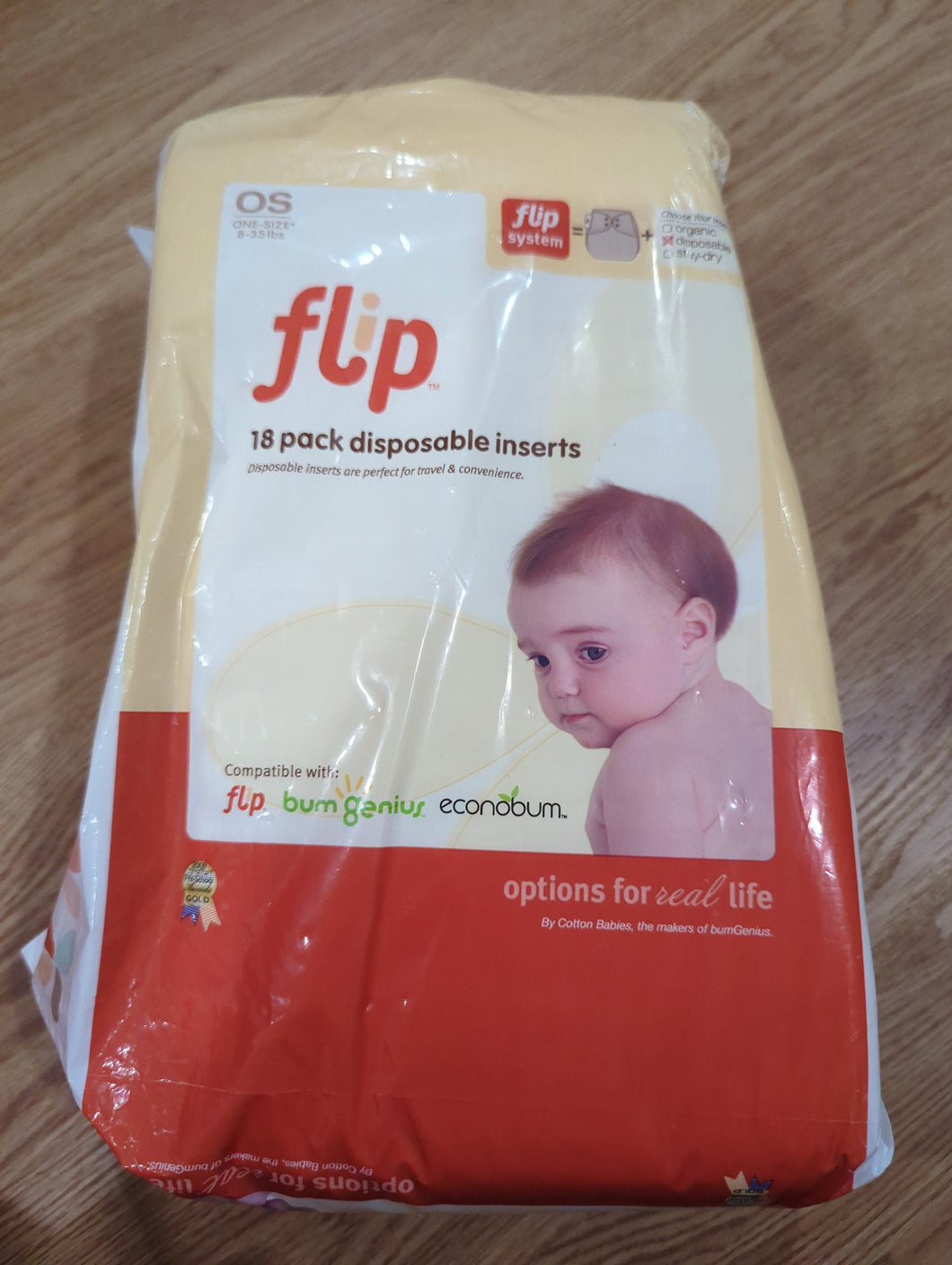 Flip disposable inserts For cloth diapers
