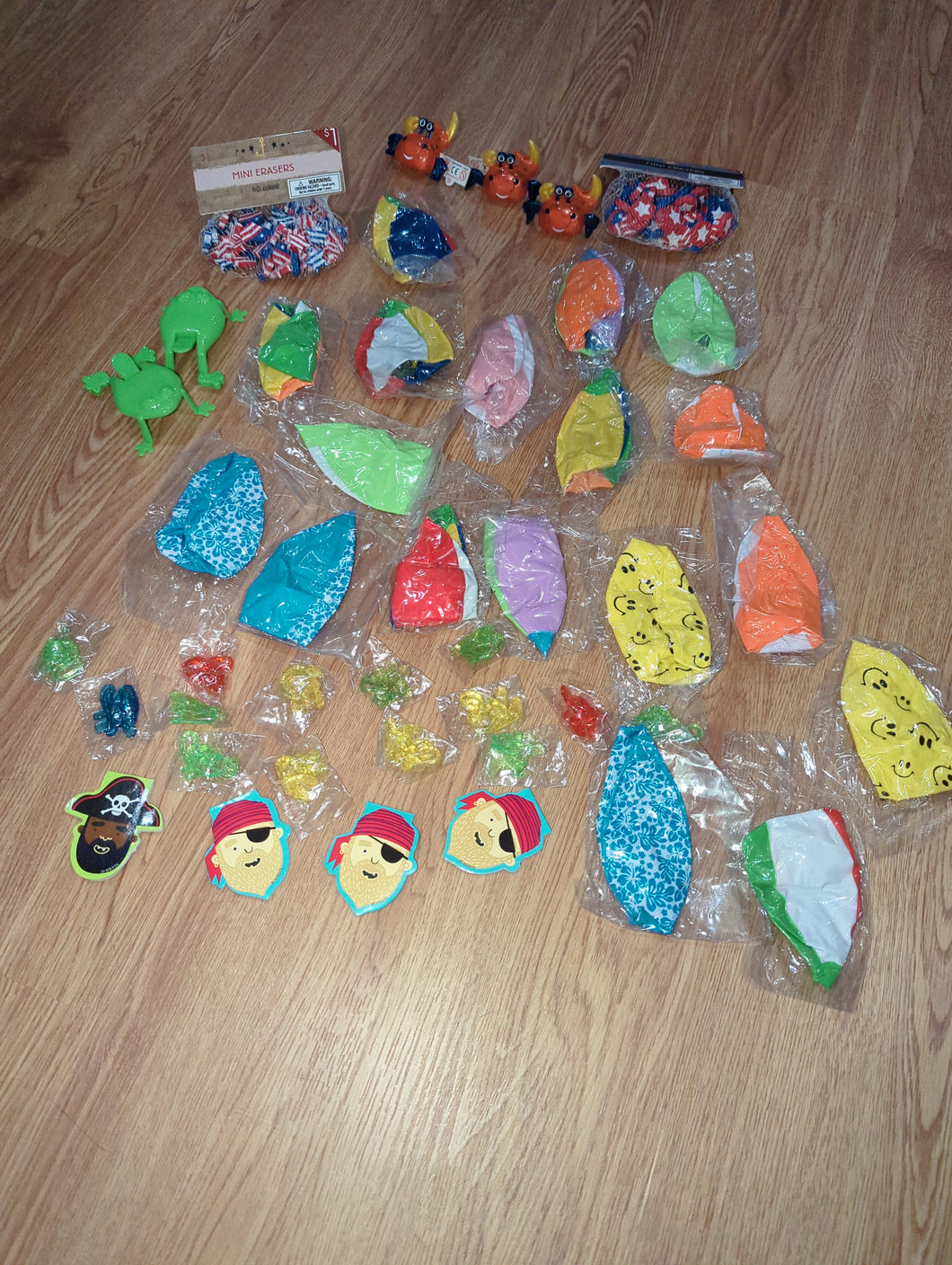154 Party Favors- mini Erasers, mini beach ball