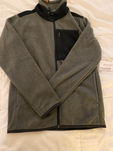 NWT Amazon Essentials gray fleece zipup jacket - size Large