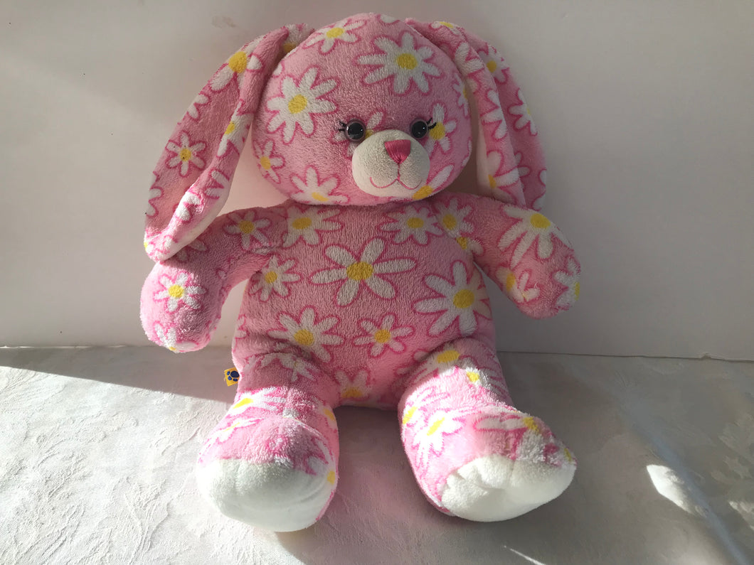Build a Bear Bunny Pink Rabbit Flowers