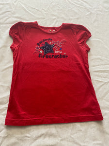 Jumping Beans T Shirt Red Fourth of July Stars - size 6