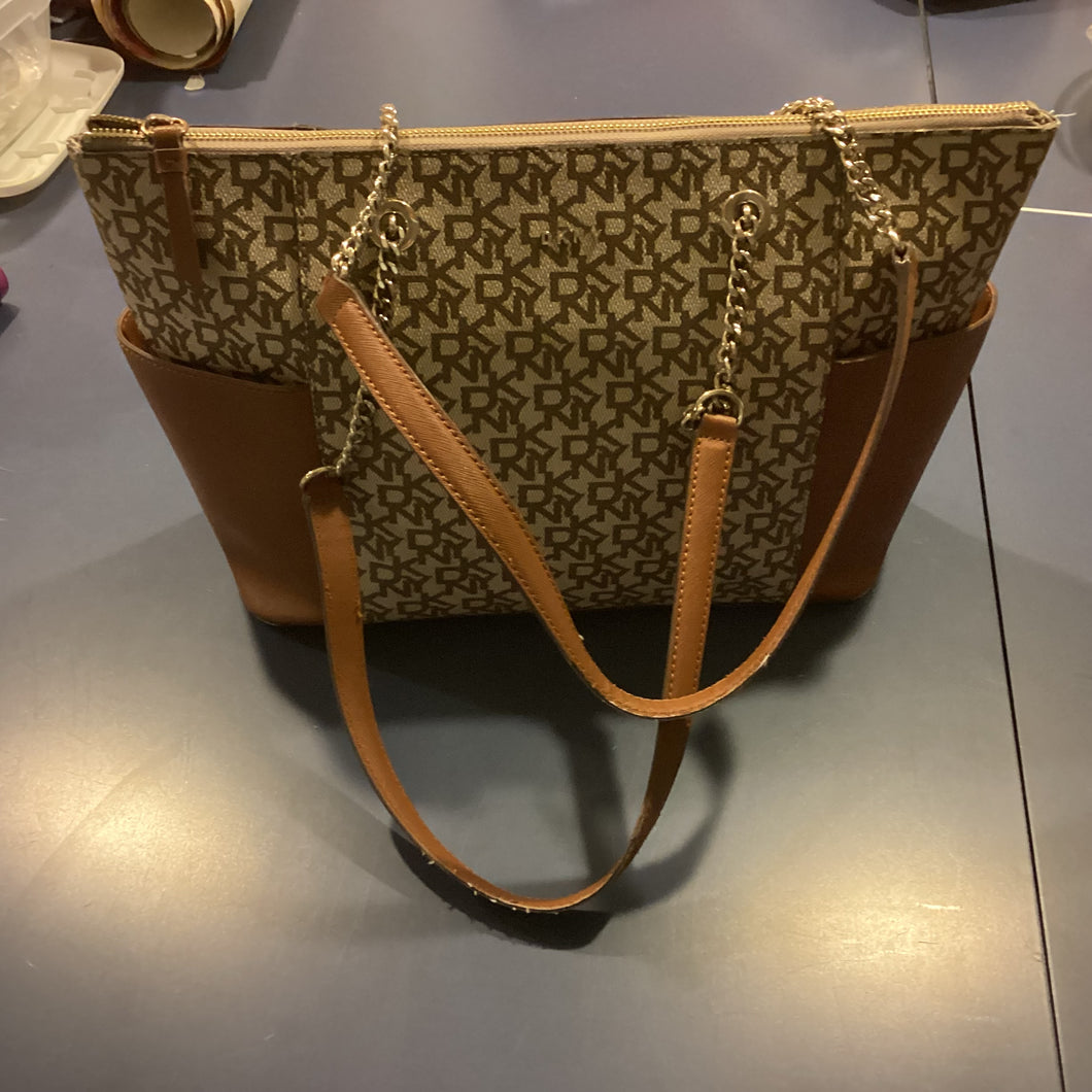 DKNY Leather Bag Tan 15 x 10